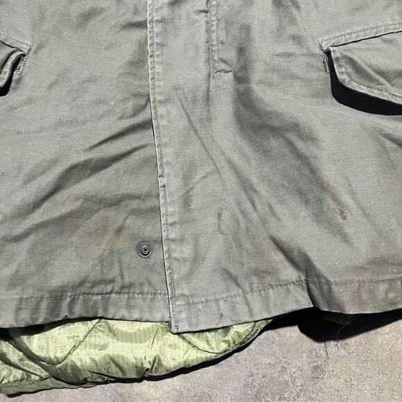 Vintage 70s Vietnam War M65 OG107 Army Green Field Jacket - Picture 2 of 6